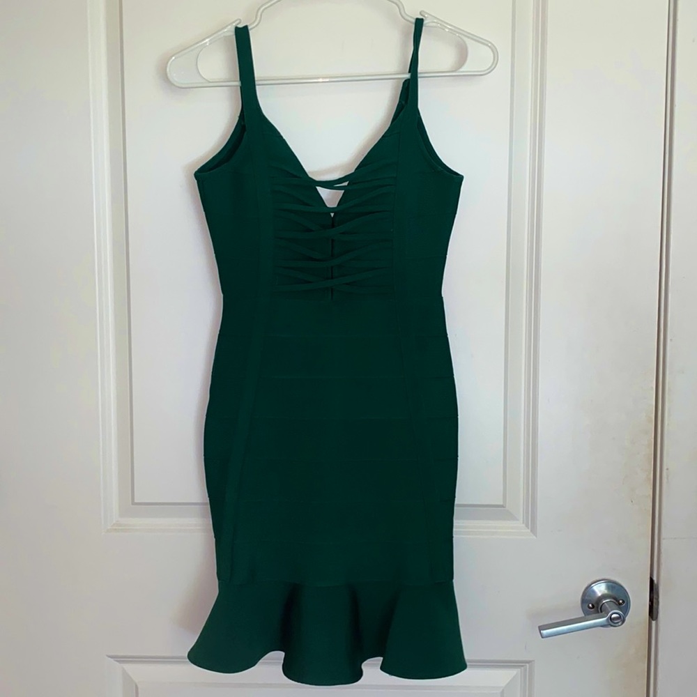 PLT green mini dress